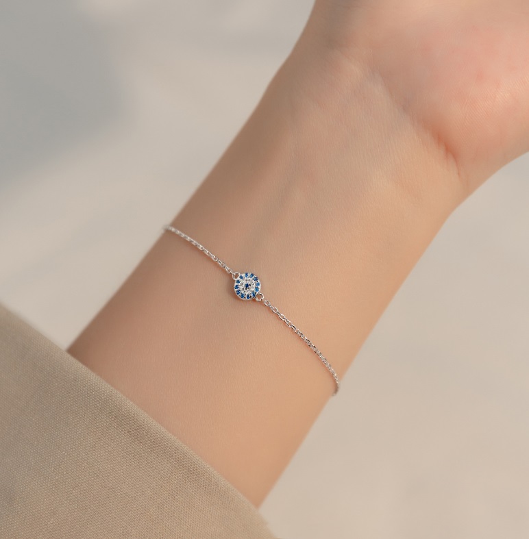 925 Sterling Silver Evil Eye Bracelet 